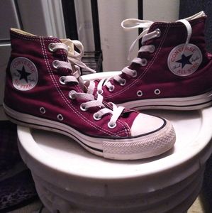 Burgundy Hightop Converse